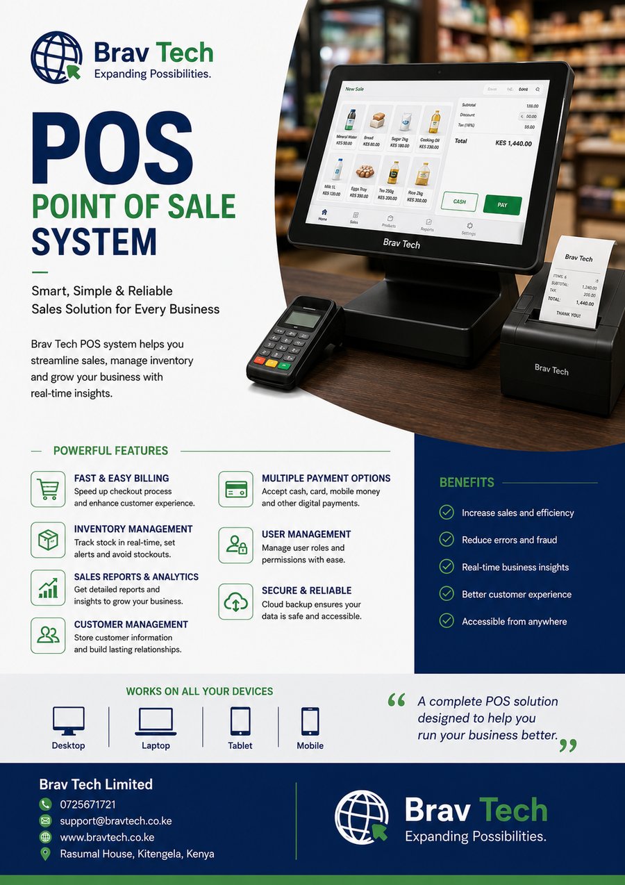 POS Point of Sale System — Brav Tech flyer