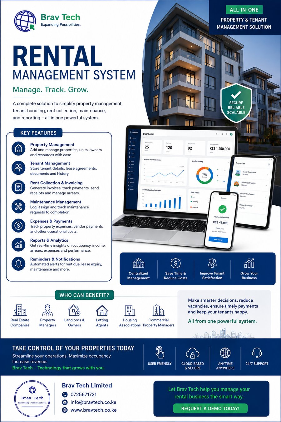 Rental Management System — Brav Tech flyer